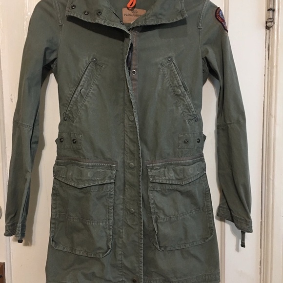 Parajumpers women's military-style parka jacket in an army green cotton blend XS - Picture 3 of 12